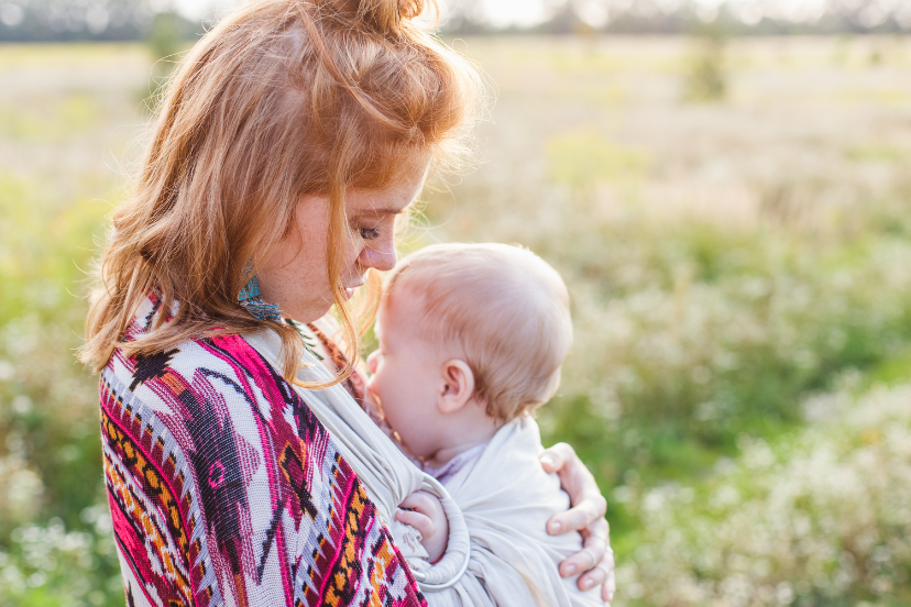 Breastfeeding while babywearing